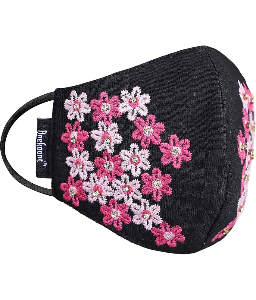 Anekaant - Black Cotton Mask ( Pack of 1 )