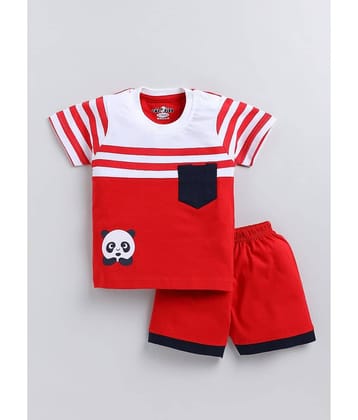 CUTOPIES Pack of 1 Unisex for Baby Cotton Blend T-Shirt & Shorts ( Navy )