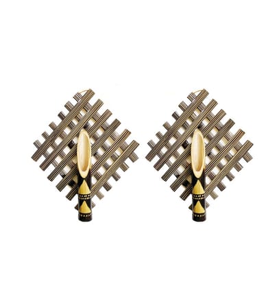 bamboo wall hanging vase 10 inch set of 2