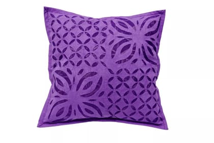 Tisser Reverse Applique Pure Cotton Cushion Cover Size 16x16