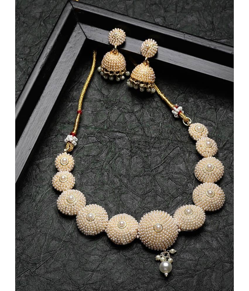 Studio Sukkhi - White Alloy Necklace Set ( Pack of 1 )