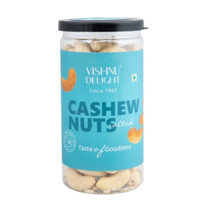 Vishnu Delight Premium Quality Plain Salted Flavored Cashew Nuts 85gm Jar - Rich in Protein, Fiber and Healthy Fats