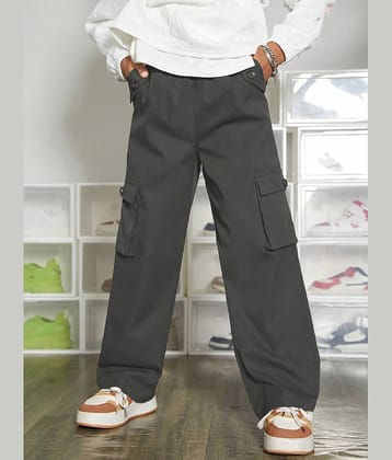 Shine n Show Pack of 1 Boys Cotton Cargos ( Light Grey )