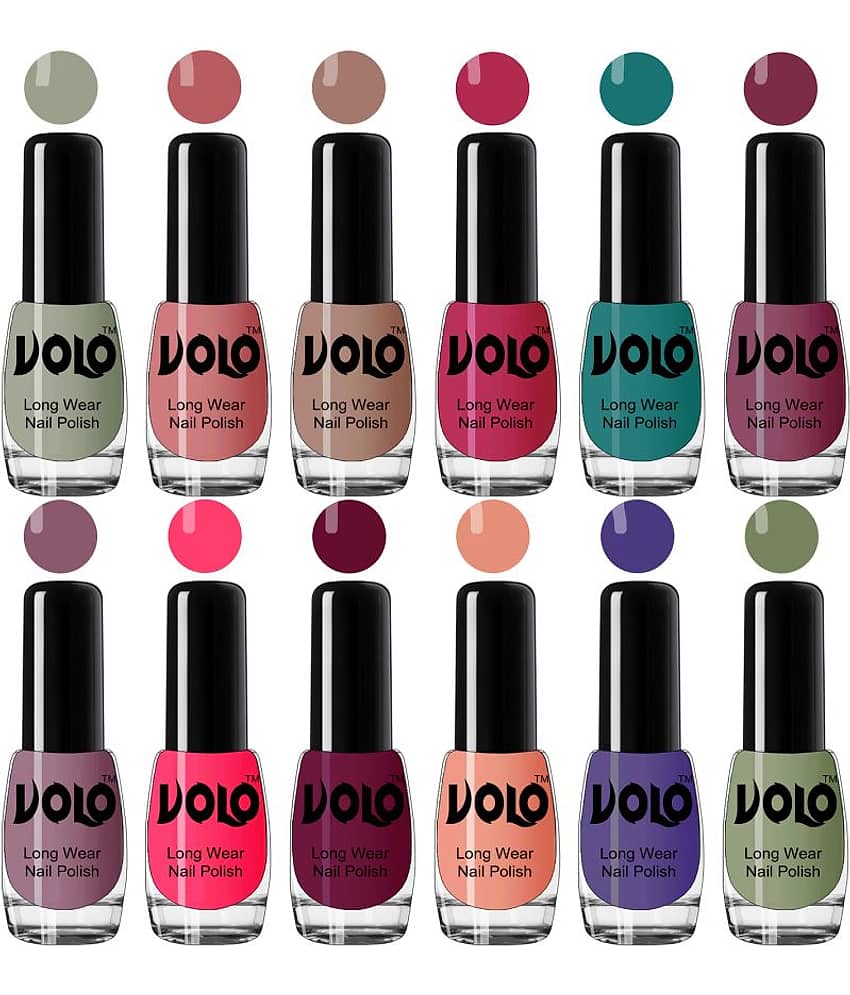 VOLO Best Affordable FullYear Collection Nail Polish Combo 12 Pcs Multi Glossy 60 mL