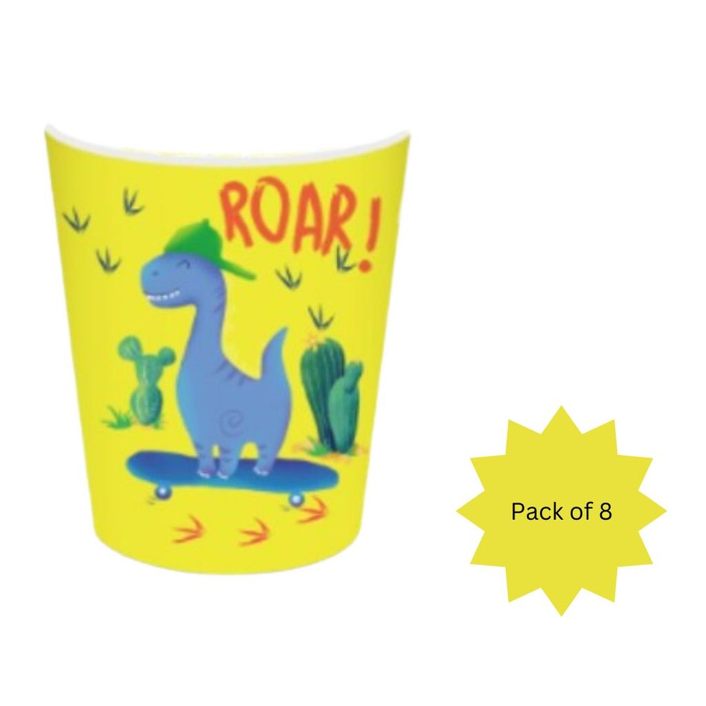 Dinosaur Theme Paper Cups-Pack of 8, 9oz - Party and Festive Needs | Buy online on ZillyBuy