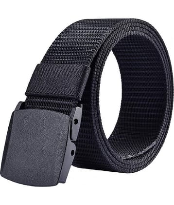 ZACH - Black Canvas Men's Casual Belt ( Pack of 1 )