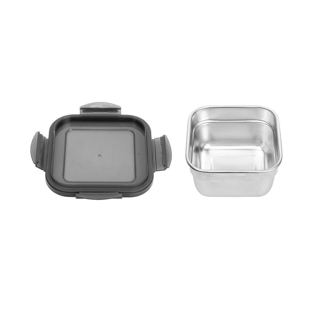 Femora High Steel Square Container Airtight Leakproof Unbreakable Storage Container/Lunch Box - 750 ml/gm - Set of 2?