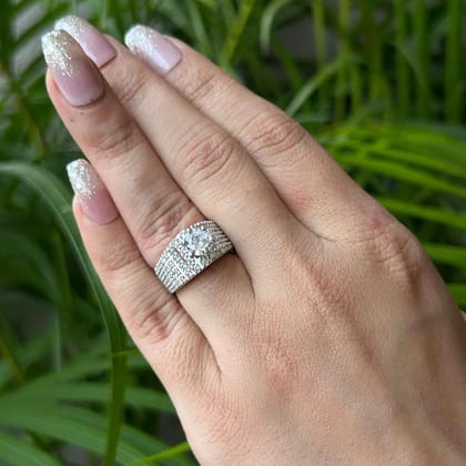 Vs sterling silver cocktail ring 117 7g-9