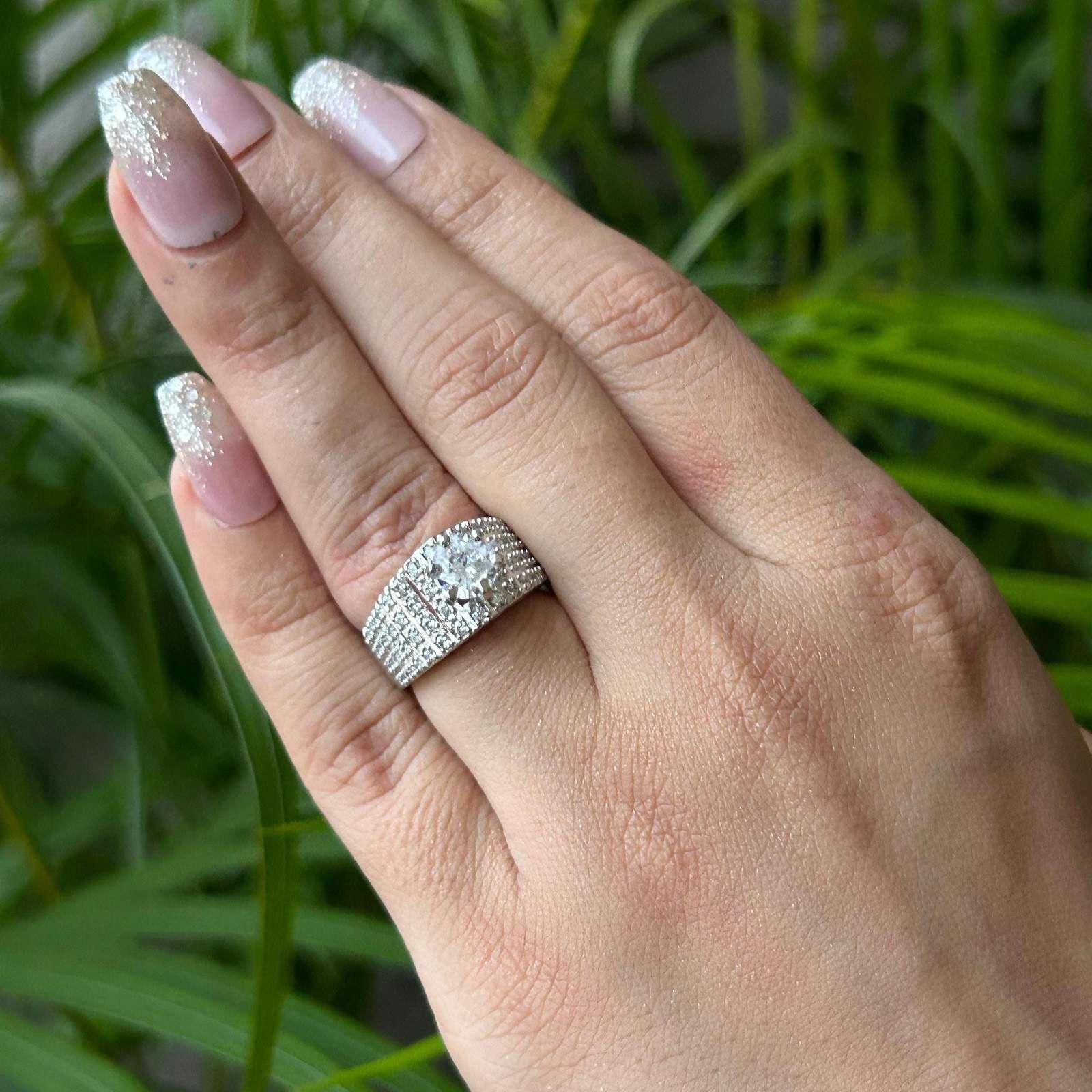 Vs sterling silver cocktail ring 117 7g-9