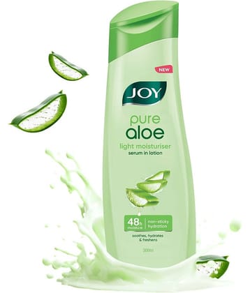 Joy Aloe Vera Serum Body Lotion for 24 Hour Moisturization in Summers For Oily Skin 300ml (Pack of 1)