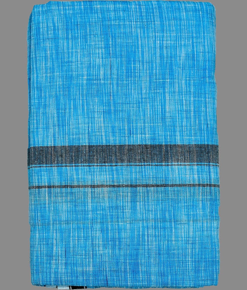 Shyam Handloom Cotton Men's Dhoti Blue ( Pack of 1 )