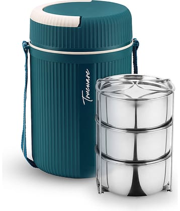 Trueware Quick Meal 3 Inner Steel Plastic Insulated Lunch Box 3 - Container ( Pack of 1 )