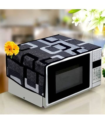 Single Polyester Black Microwave Oven Cover - 20-22L