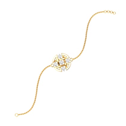 Senco Gold Royal Fortuna Diamond Bracelet (2.2 gram / 0.15 Ct / HI-SI / 18K Yellow Gold)