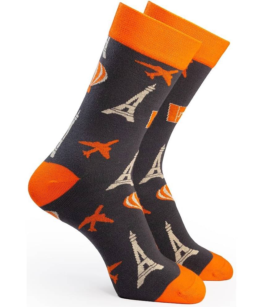 Man Arden Pretty Paris Edition Designer Socks, Casual, Office, Egyptian Premium Cotton Quality, 1 Pair