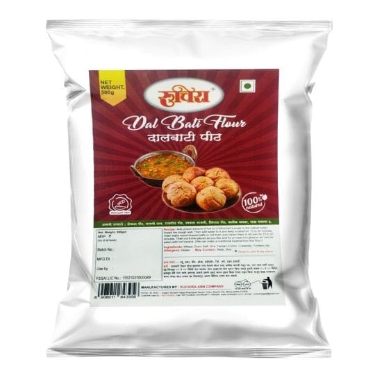 Ruchira Dal Bati Peeth (500g) | Coarse Wheat Flour Mix | Rajasthani Speciality
