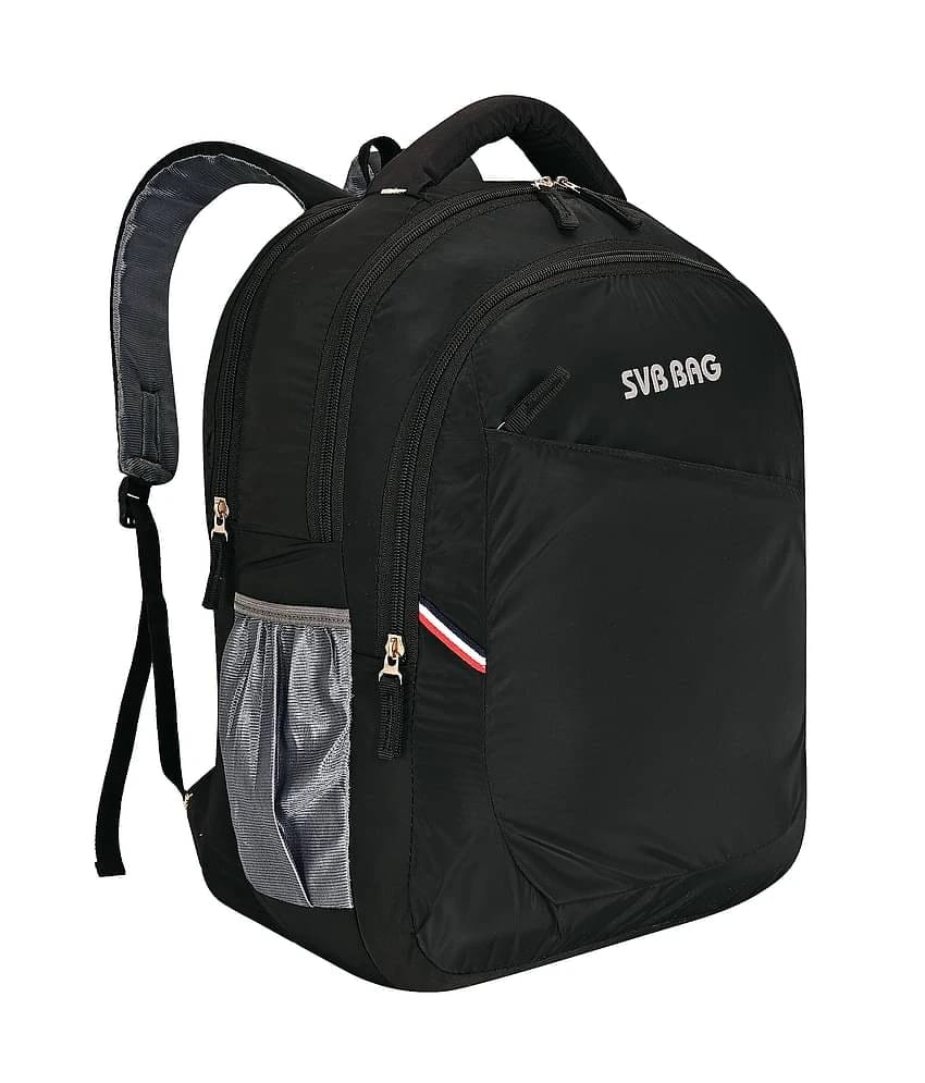 SVB BAG 40 Ltrs Polyester Backpack *For Boys & Girls ( Black ) - Black