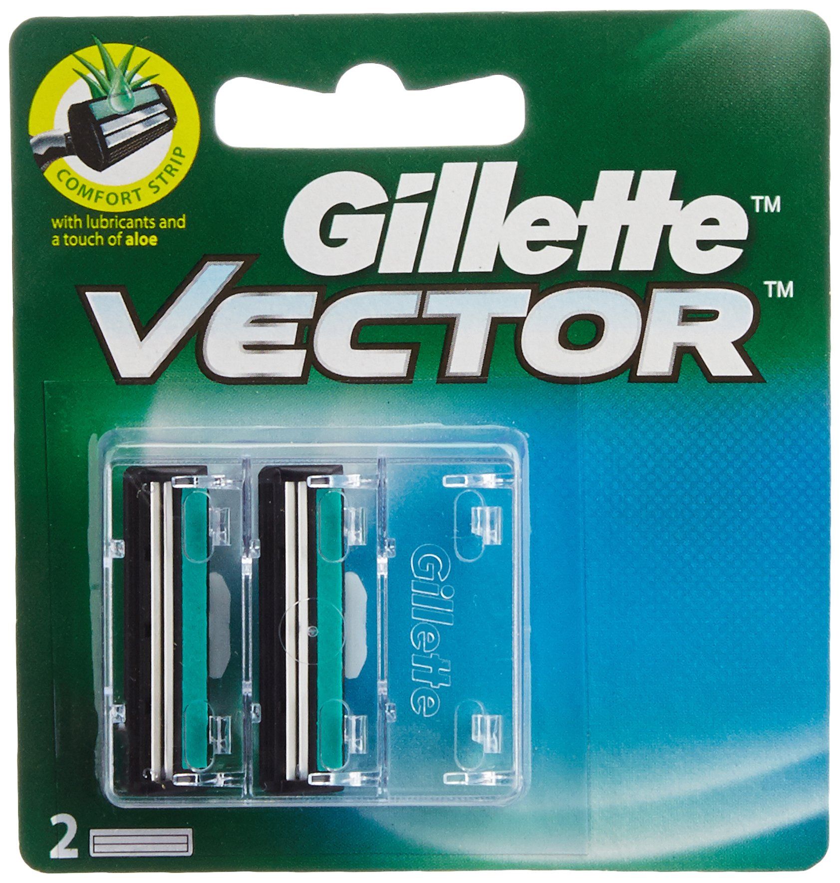 Gillette Vector Shaving Blades 2 PIECE