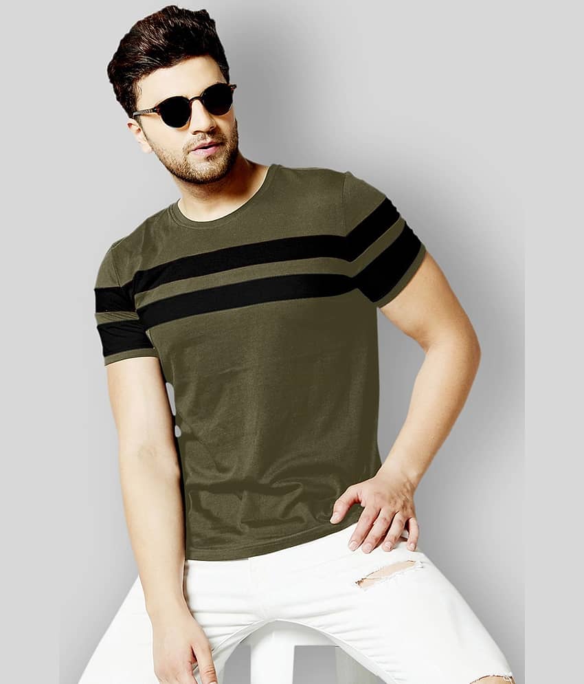 AUSK Pack of 1 Cotton Blend Regular Fit Men's T-Shirt ( Multicolor )