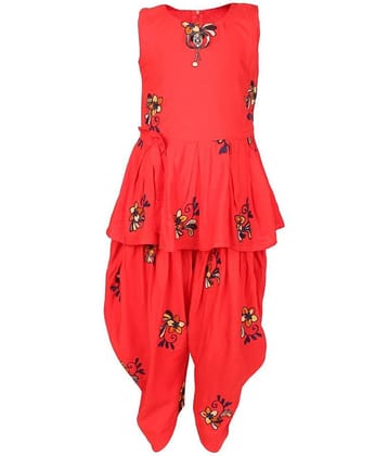 Arshia Fashions Girls Cotton Blend ( Pack of 1 , Red )