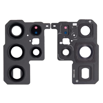 Camera Lens Glass for Samsung Galaxy S22 Ultra Black with Frame