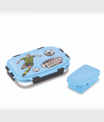 CrossPan Rectangle Kids Stainless Steel School Lunch Boxes 2 - Container ( Pack of 1 )