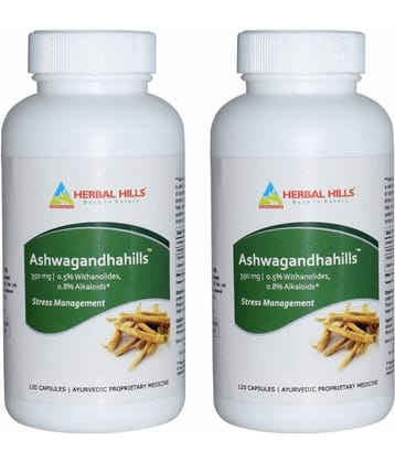 Herbal Hills Ashwagandhahills 120 (Pack of 2) Capsule 240 mg