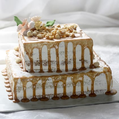 Chocolaty Golden 2 Tier Cake 1.5 Kg