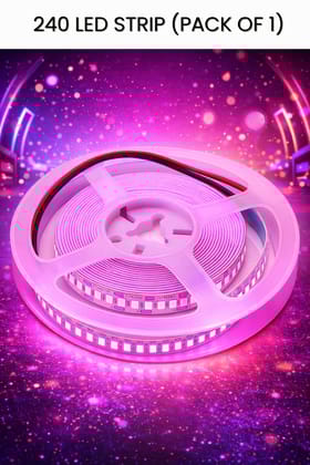 SPARKWORLD 5 Meter Pink LED Strip Light | 240 LEDs/m | Flexible Decorative Cove Light with SMPS Self-Adhesive SPARKWORLD 5 Meter Pink LED Strip Light | 240 LEDs/m | Flexible Decorative Cove Light with SMPS Self-Adhesive