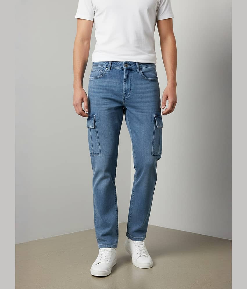plounge Clean Look Men's Jeans - Blue ( Pack of 1 )