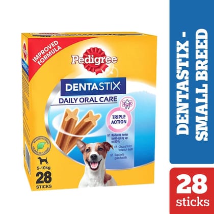 Pedigree Dentastix Oral Care Adult Small Breed (5-10 kg) Dog Treat (110gx4)