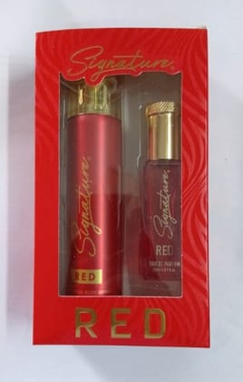 SIGNATURE GIFT BOX PACK OF DEO 70ML+ PERFUME  20ML Red