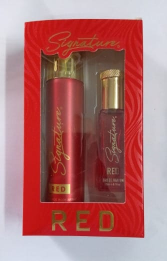 SIGNATURE GIFT BOX PACK OF DEO 70ML+ PERFUME  20ML Red