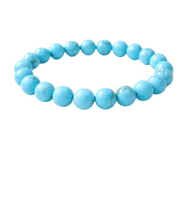 Natural Crystal 8mm Turquoise Bracelet (Sky Blue)-PID64907 Natural Crystal 8mm Turquoise Bracelet (Sky Blue)-PID64907