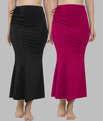 N-Gal Multicoloured Lycra Petticoat - Pack of 2