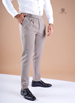 Napoleon Pleated Dress Pants Light Grey-Small / 28 / Light Grey / Napoleon Pleated Dress Pants Light Grey