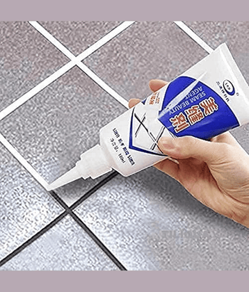 Tiles Gap Filler Waterproof Crack Grout Gap Filler Agent Water Resistant Silicone Sealant for DIY Home Sink Gaps/Grouts Repair Filler Tube Paste for Kitchen, Bathroom (180 ml, 1)