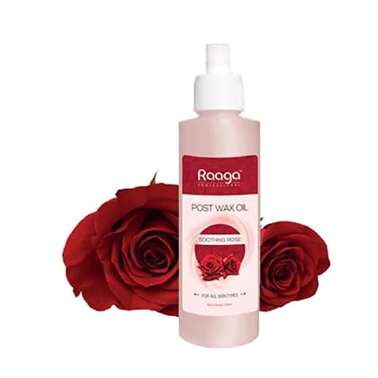Raaga Professional Post Wax Oil with Soothing Rose and Cocoa Butter, 280 ml | Calms Redness & Hydrates Post-Waxing