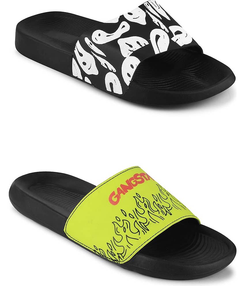 PERY PAO Black Men's Slide Flip Flop