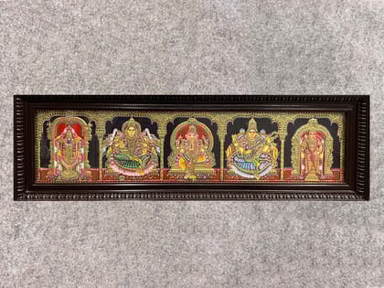 5 God Panel  - With Frame 43 x 13