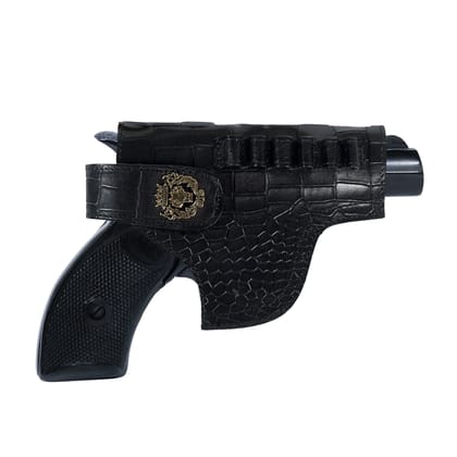 .32 Black Revolver Cover in Deep Cut Leather(MTO)-0.32