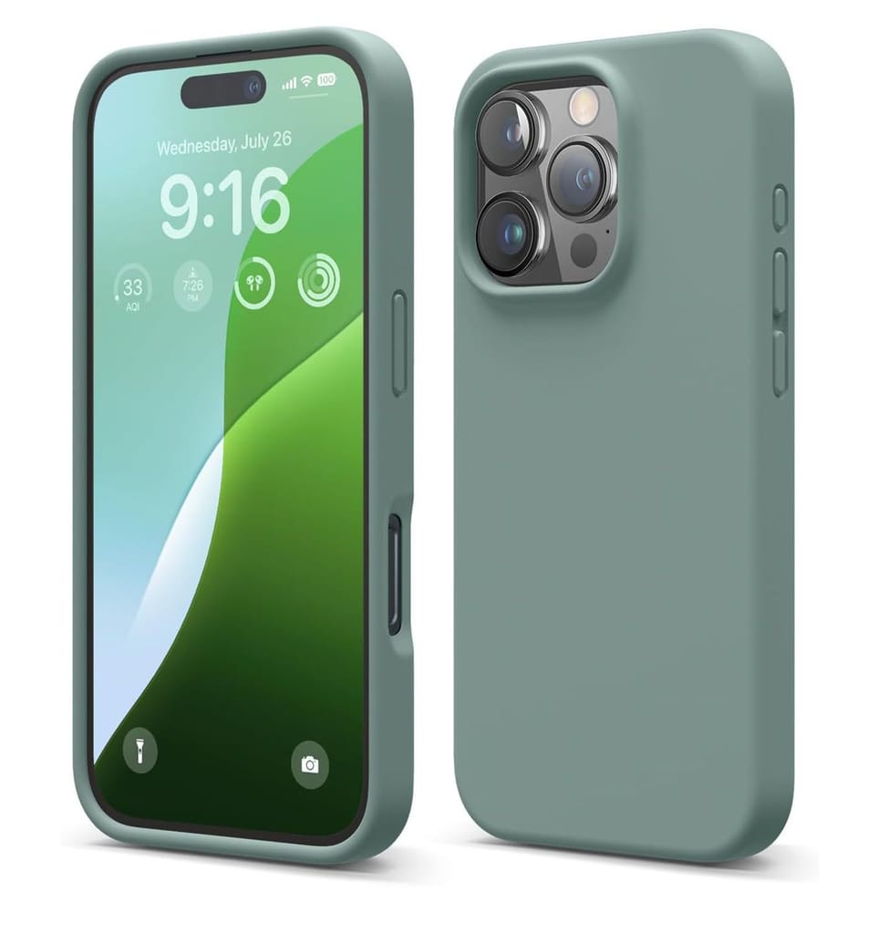 LIRAMARK Liquid Silicone Soft Back Cover Case for Apple iPhone 16 Pro