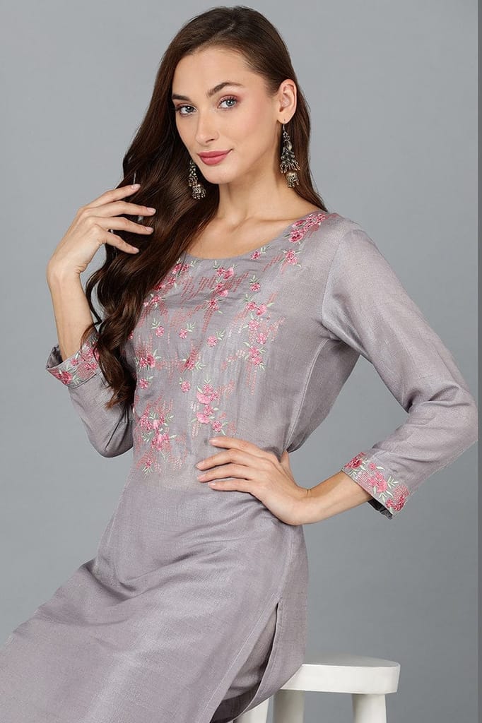 Best Women Steel Silk Blend Straight Kurtas VCK9193 2026 at ShopCircuit | ONDC Best Women Steel Silk Blend Straight Kurtas VCK9193 2026 at ShopCircuit | ONDC