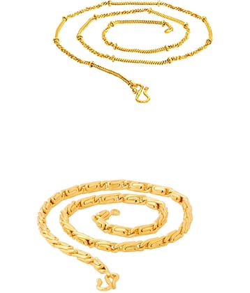 shankhraj mall Gold Plated Chains Combo ( Set of 1 )
