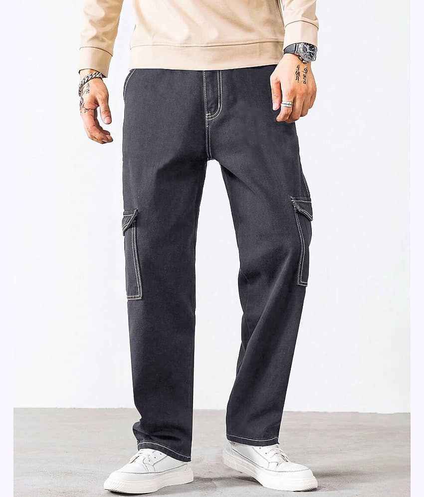 Eyebogler Straight Clean Look Men's Jeans - Black ( Pack of 1 )