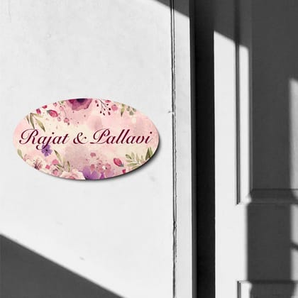 Spring Style Oval Theme Name Plate-Spring Style Oval Name Plate