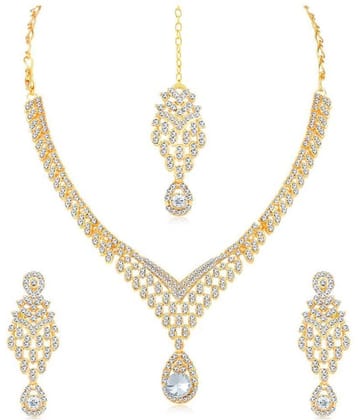 Sukkhi Alloy Golden Choker Traditional 18kt Gold Plated Necklaces Set