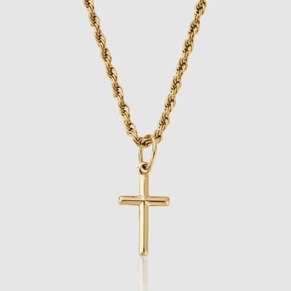 CROSS (GOLD) Pendant+ Chain