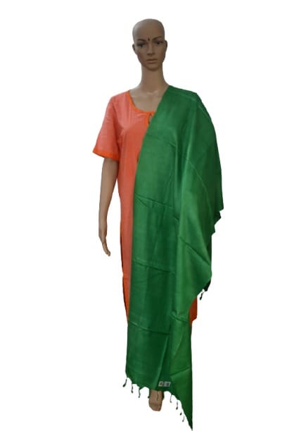 Pure organic Tussar Eri Dyed Stole