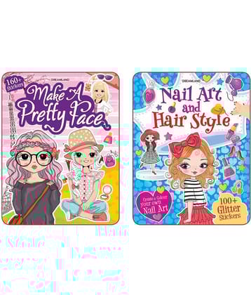 Make A Pretty Face and Nail Art, Hair Style Pack- 2 Books
